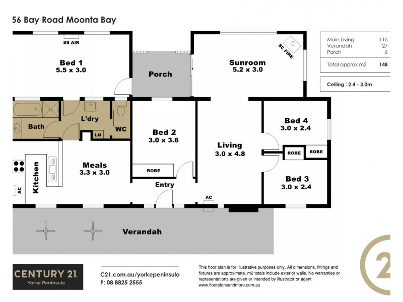 156 Bay Road, Moonta Bay SA 5558 Floorplan