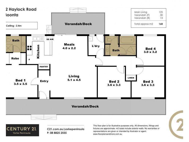 12 Haylock Road, Moonta Bay SA 5558 Floorplan