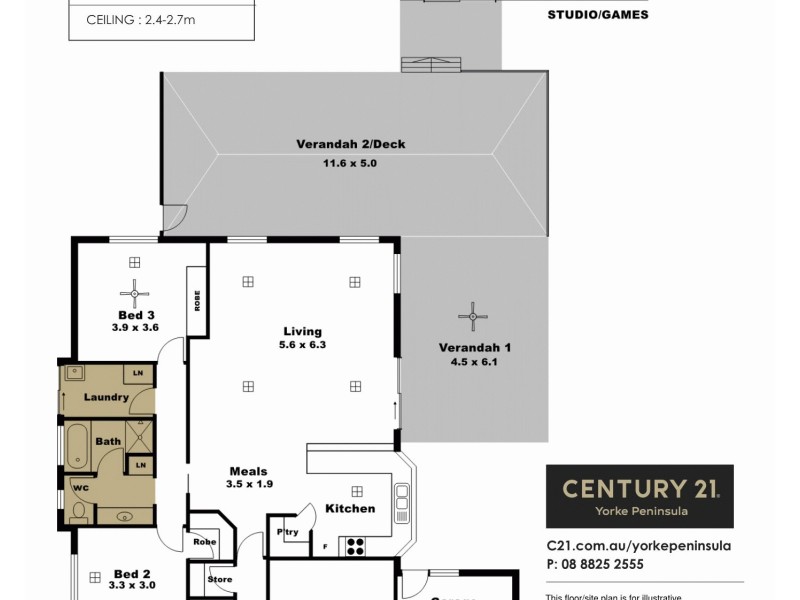 7 Clayton Street, Moonta Bay SA 5558 Floorplan