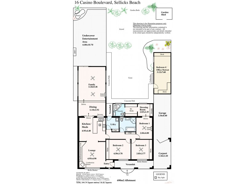 16 Casino Boulevard, Sellicks Beach SA 5174 Floorplan