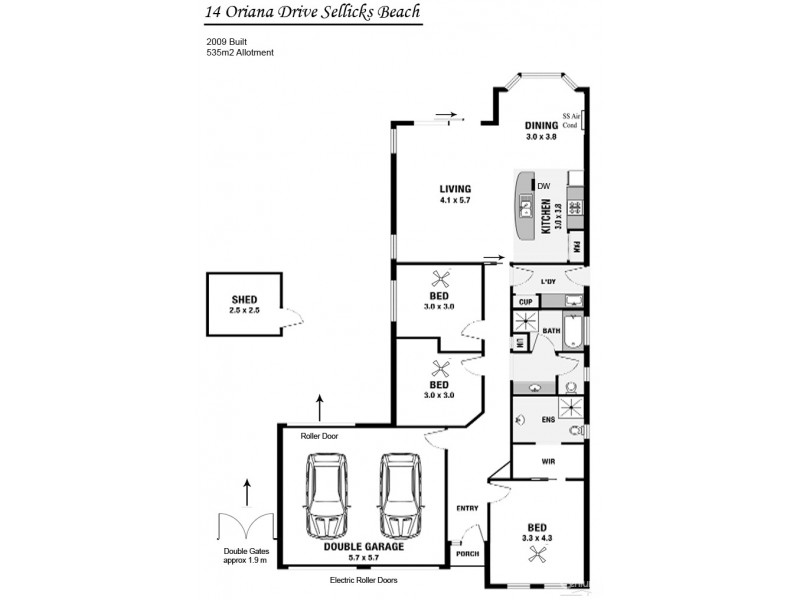 14 Oriana Drive, Sellicks Beach SA 5174 Floorplan