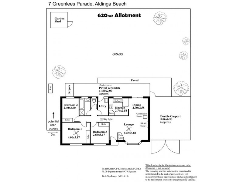 7 Greenlees Parade, Aldinga Beach SA 5173 Floorplan