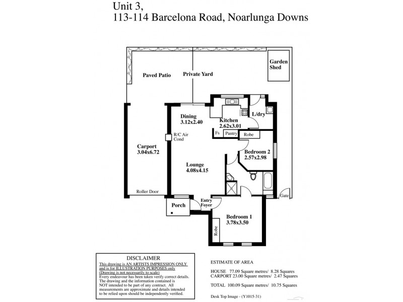3/113-114 Barcelona Road, Noarlunga Downs SA 5168 Floorplan