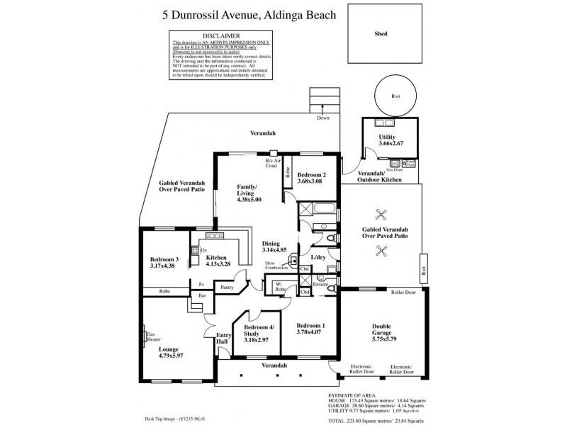 5 Dunrossil Avenue, Sellicks Beach SA 5174 Floorplan