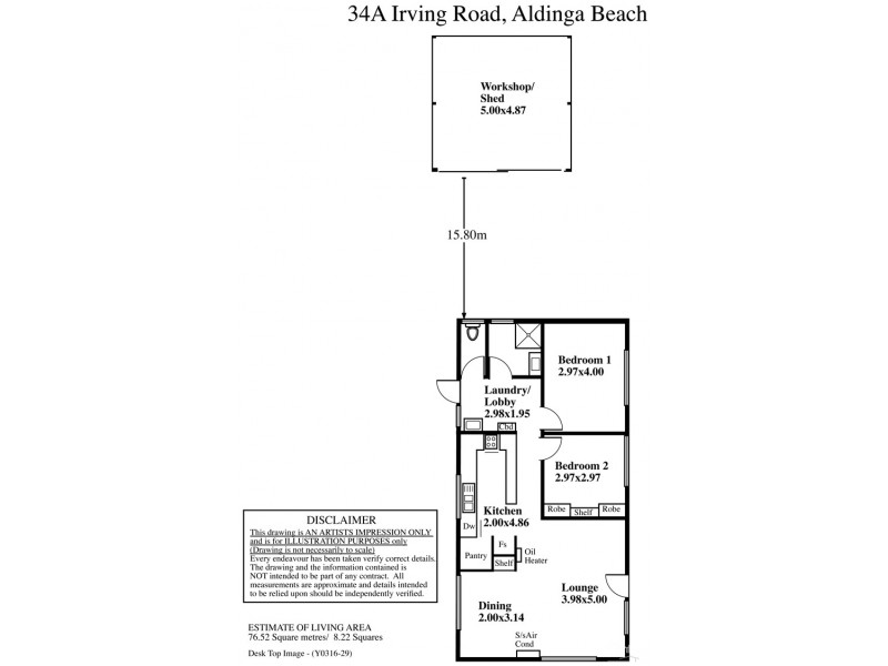 34A Irving Road, Aldinga Beach SA 5173 Floorplan