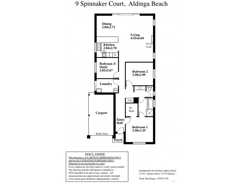 9 Spinnaker Court, Aldinga Beach SA 5173 Floorplan