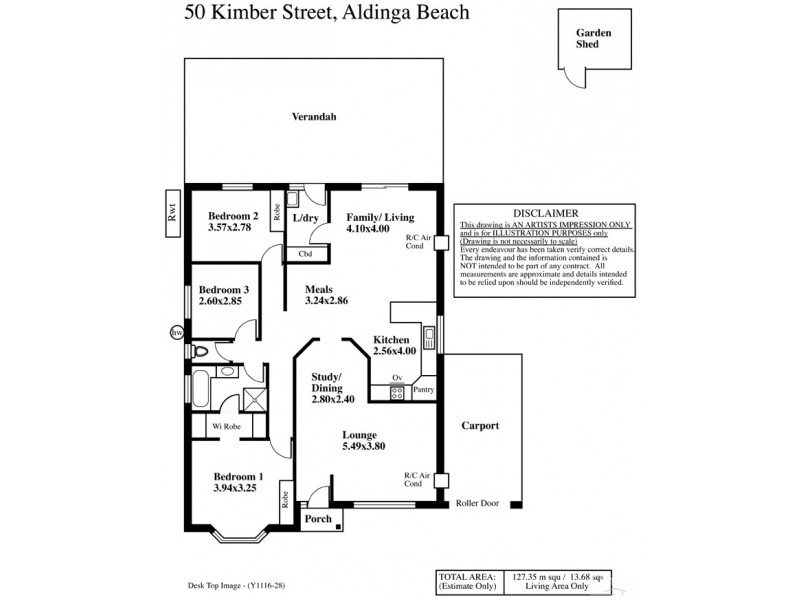 50 Kimber Street, Aldinga Beach SA 5173 Floorplan