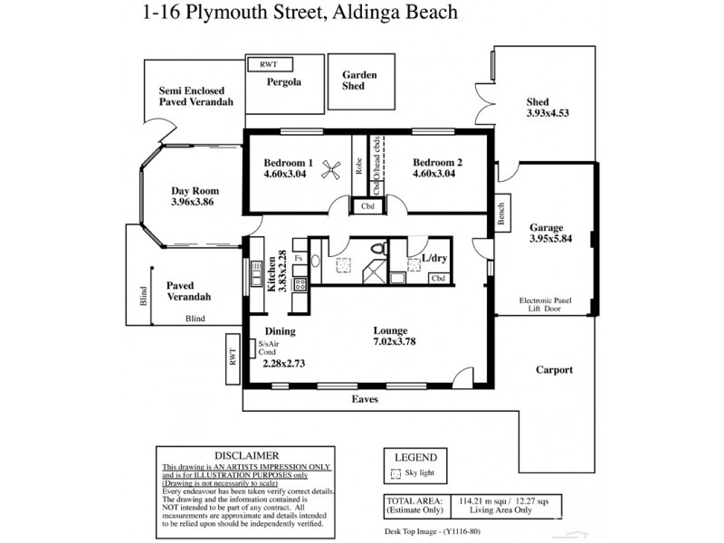1/16 Plymouth Street, Aldinga Beach SA 5173 Floorplan