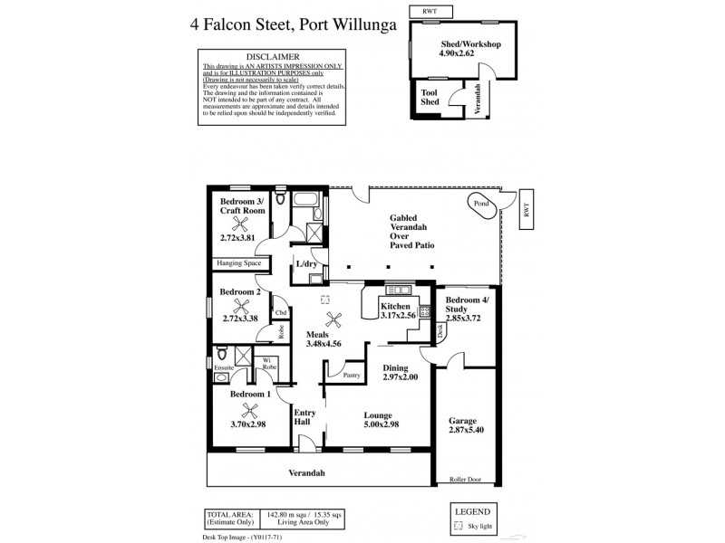 4 Falcon Street, Port Willunga SA 5173 Floorplan