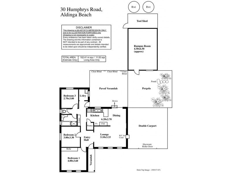 30 Humphrys Road, Aldinga Beach SA 5173 Floorplan