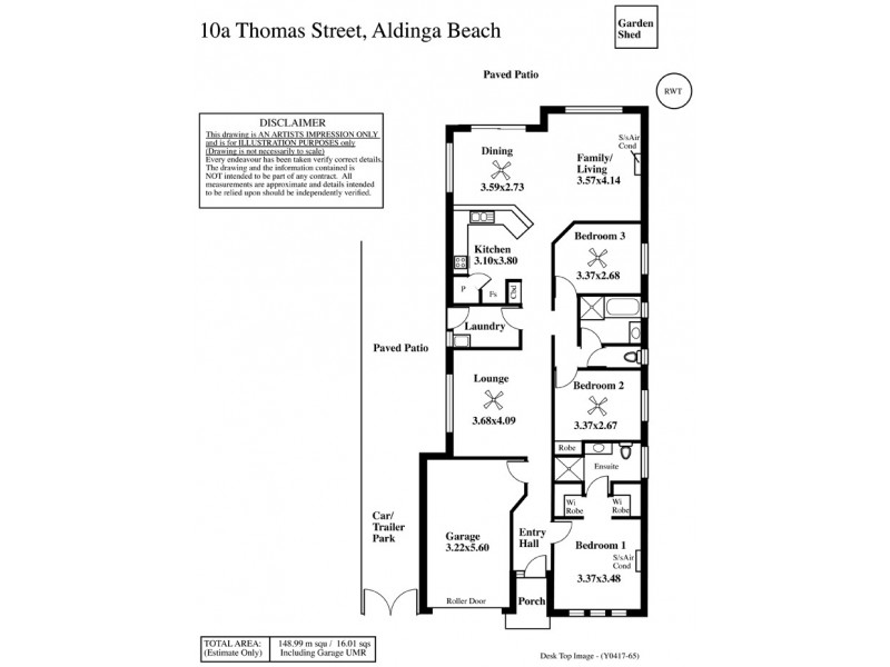 10A Thomas Street, Aldinga Beach SA 5173 Floorplan