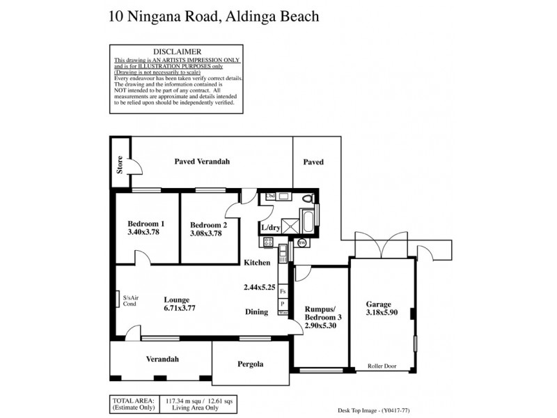 10 Ningana Road, Aldinga Beach SA 5173 Floorplan