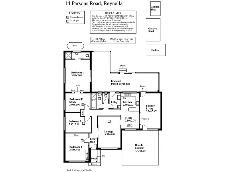 14  Parsons Road, Reynella SA 5161 Floorplan