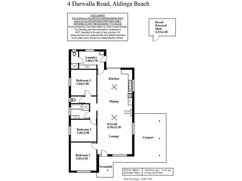 4 Darwalla Road, Aldinga Beach SA 5173 Floorplan