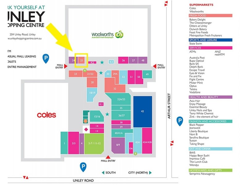 204 Unley Road, Shop 25 Unley Shopping Centre, Unley SA 5061 Floorplan