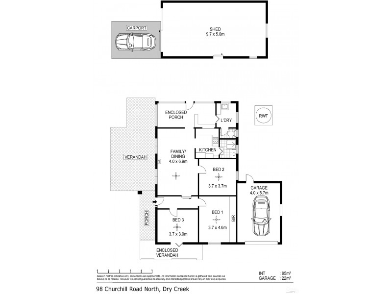 98 Churchill Rd North, Dry Creek SA 5094 Floorplan