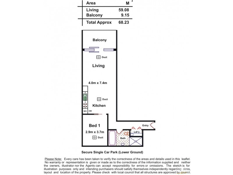 1106/29 Colley Tce, Glenelg SA 5045 Floorplan