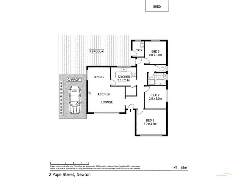 2 Pope St, Newton SA 5074 Floorplan