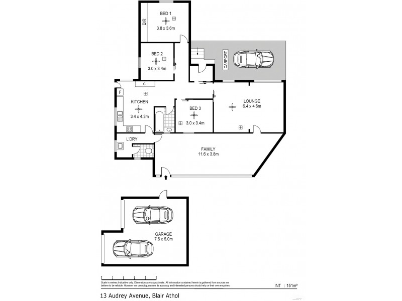 13 Audrey Ave, Blair Athol SA 5084 Floorplan