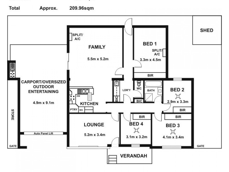 1 Yirra Crescent, Ingle Farm SA 5098 Floorplan