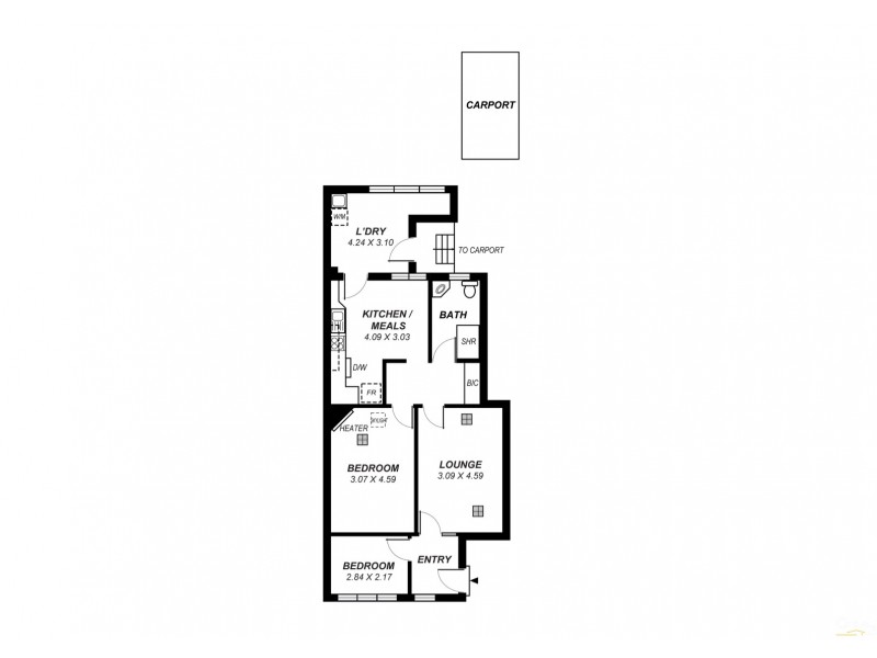 5/13 St Johns Row, Glenelg SA 5045 Floorplan