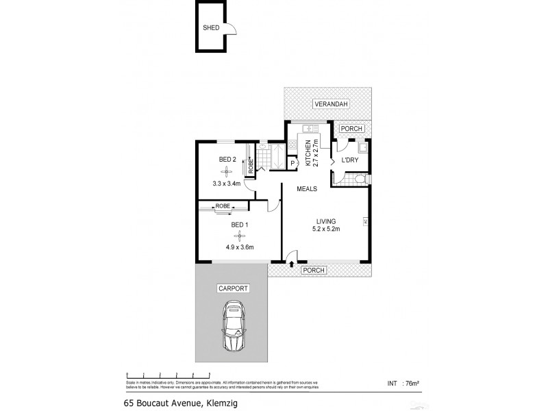 65 Boucaut Avenue ( enter from Second Ave), Klemzig SA 5087 Floorplan