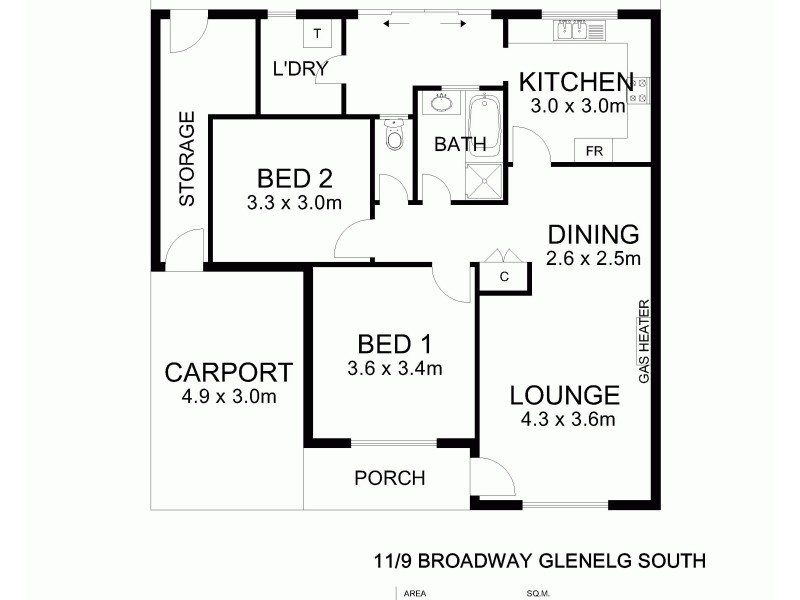 11/9 Broadway, Glenelg South SA 5045 Floorplan