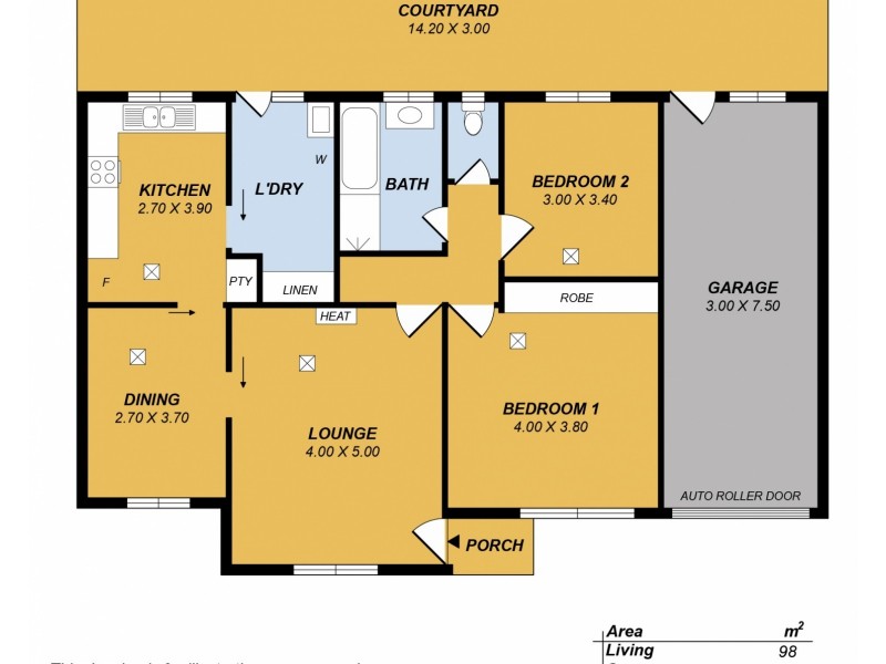 U2/11 High Street, South Brighton SA 5048 Floorplan