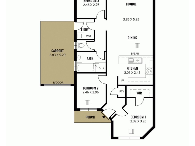 1/405 Morphett Road, Oaklands Park SA 5046 Floorplan