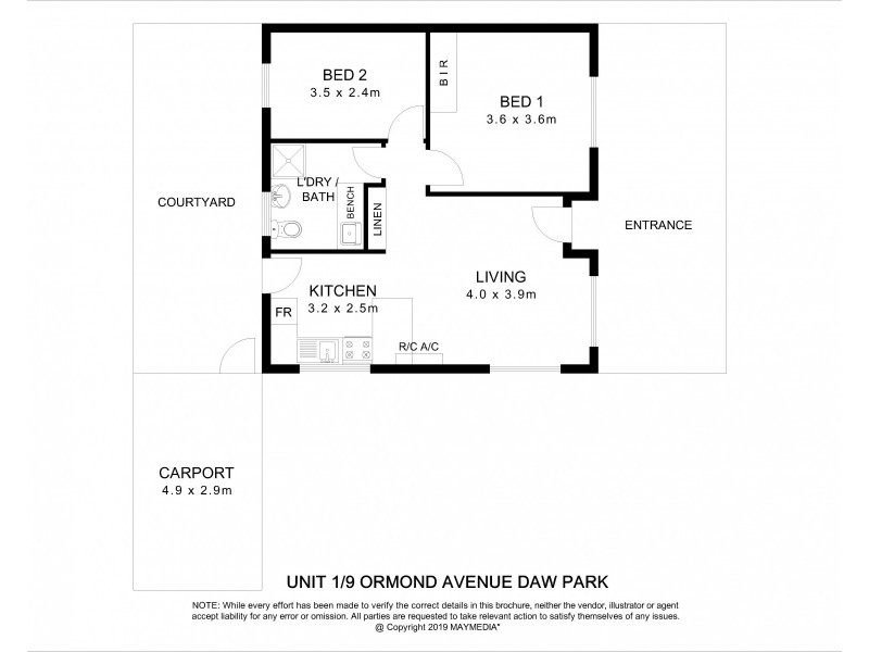 1/9 Ormond Avenue, Daw Park SA 5041 Floorplan
