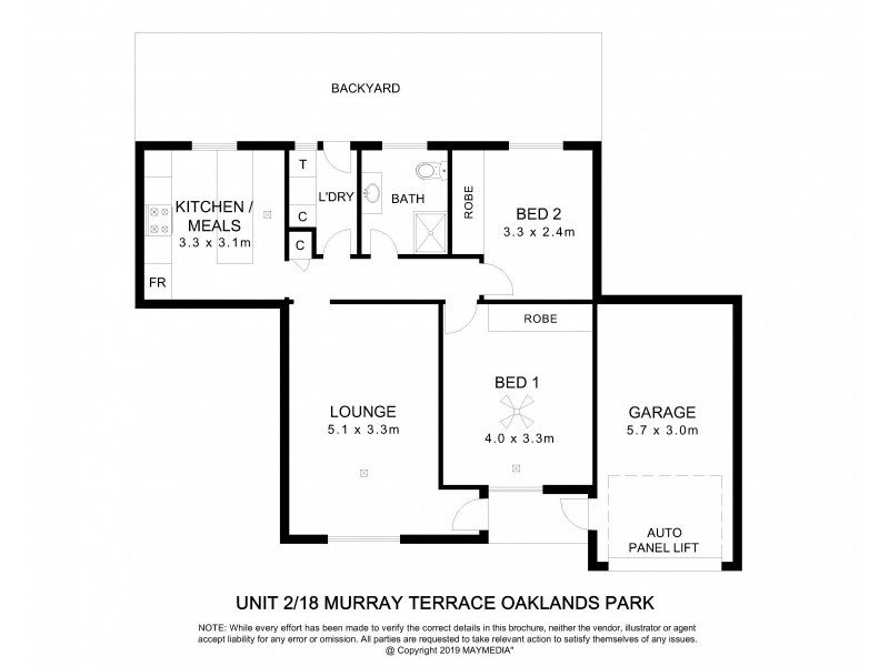 2/18 Murray Terrace, Oaklands Park SA 5046 Floorplan