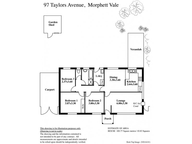 97 Taylors Avenue, Morphett Vale SA 5162 Floorplan