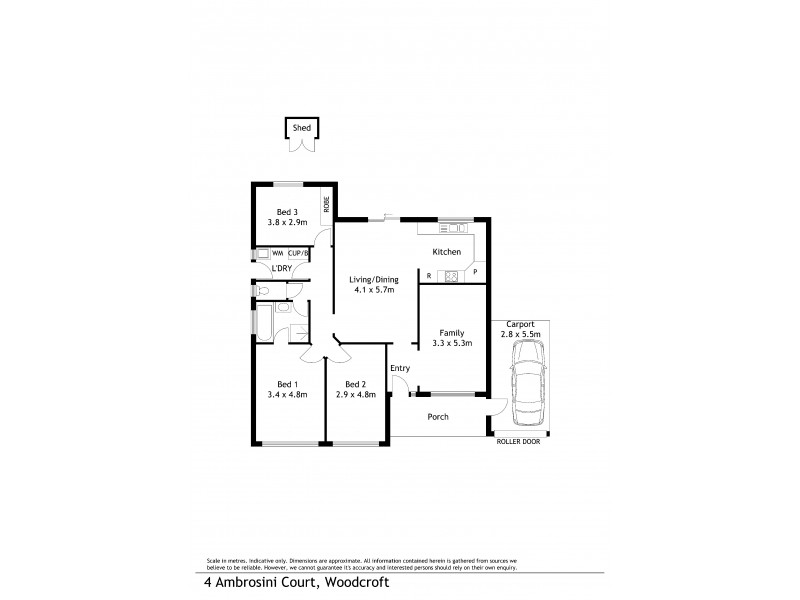 4 Ambrosini Court, Woodcroft SA 5162 Floorplan