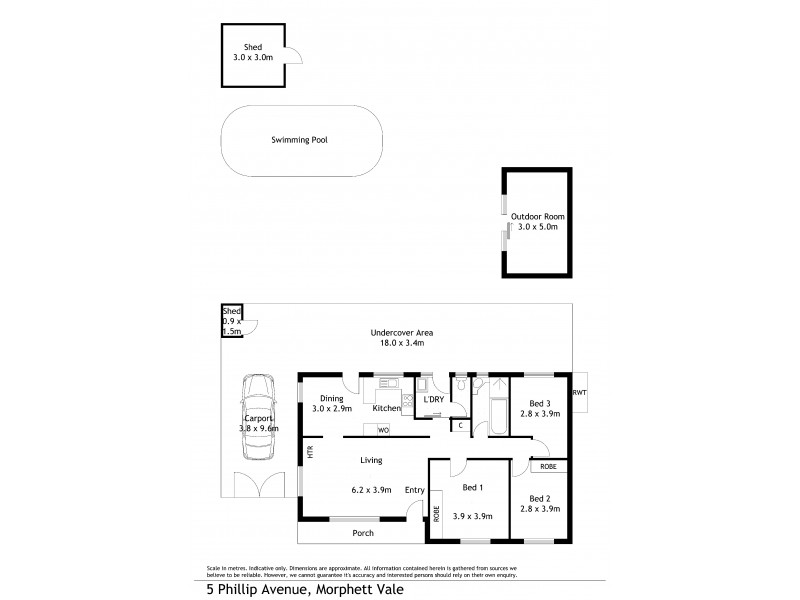 5 Philip Ave, Morphett Vale SA 5162 Floorplan