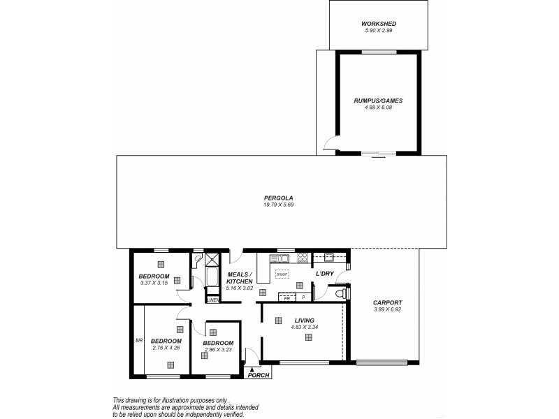 19 Dyson Road, Port Noarlunga SA 5167 Floorplan