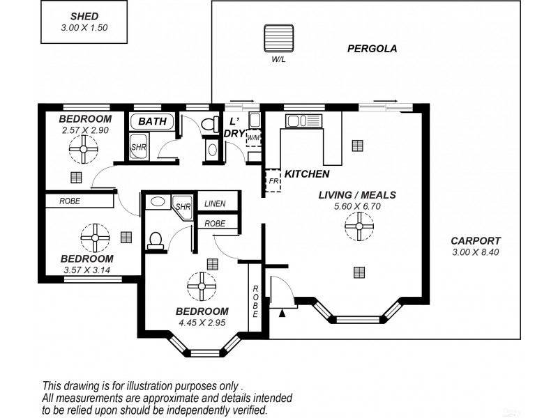 1/29 Simone Crescent, Morphett Vale SA 5162 Floorplan