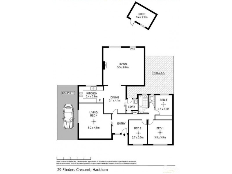 29 Flinders Crescent, Hackham SA 5163 Floorplan