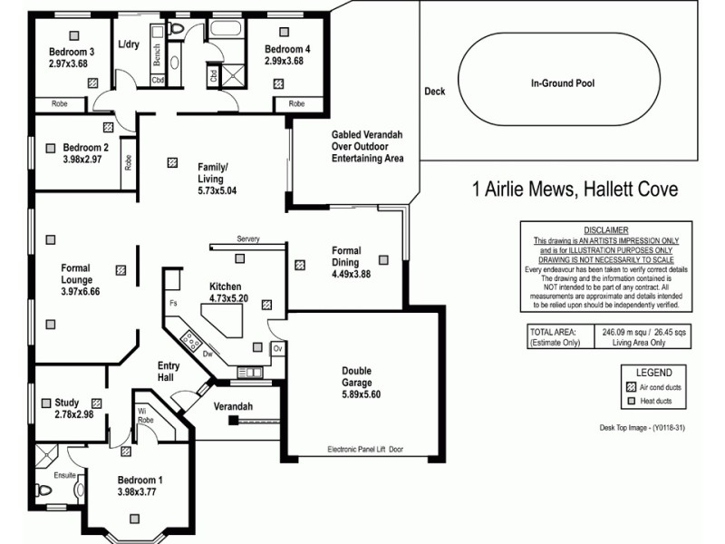 1 Airlie Mews, Hallett Cove SA 5158 Floorplan