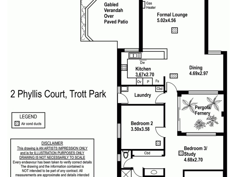 2 Phyllis Court, Trott Park SA 5158 Floorplan