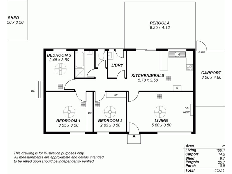 26 Featherstone Drive, Huntfield Heights SA 5163 Floorplan
