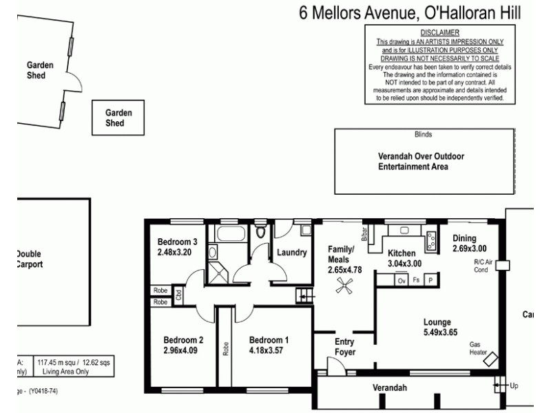 6 Mellors Avenue, O’halloran Hill SA 5158 Floorplan
