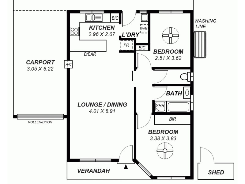 1/222-224 O’Sullivan Beach Road, Morphett Vale SA 5162 Floorplan