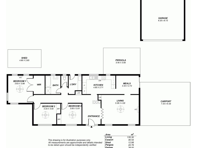 9 Carol Crescent, Morphett Vale SA 5162 Floorplan