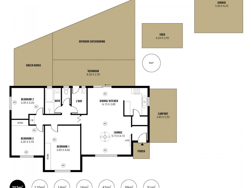 2 Richardson Crescent, Morphett Vale SA 5162 Floorplan