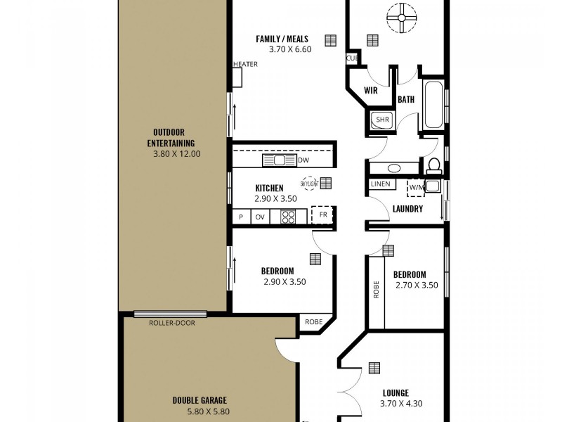 3 Dorrien Avenue, Woodcroft SA 5162 Floorplan