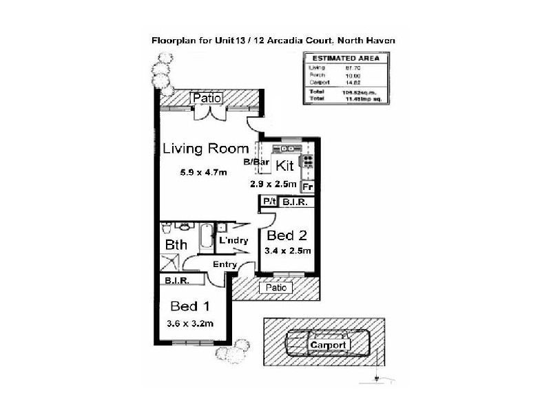 13/12 Arcadia Court, North Haven SA 5018 Floorplan