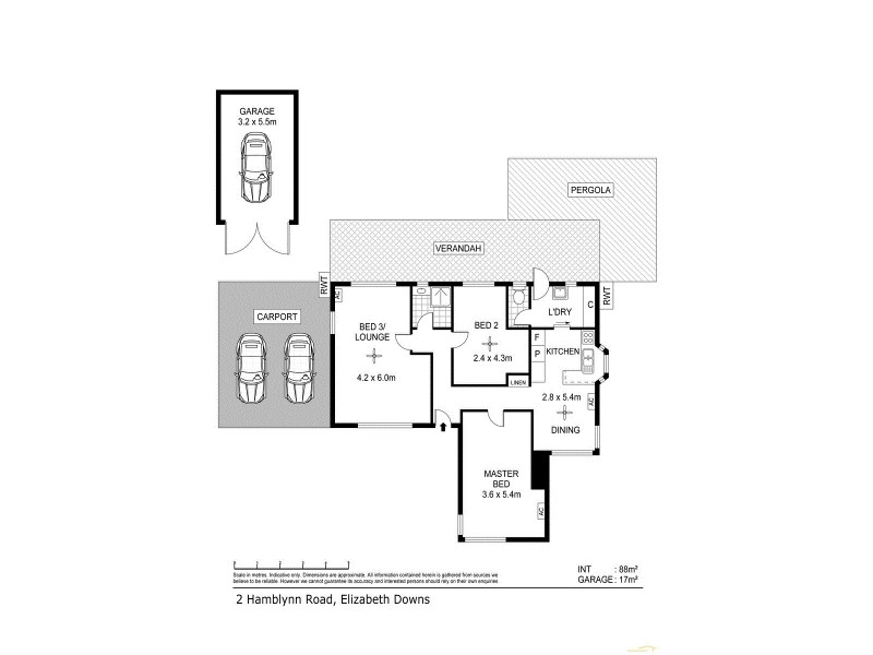 2 Hamblynn Road, Elizabeth Downs SA 5113 Floorplan