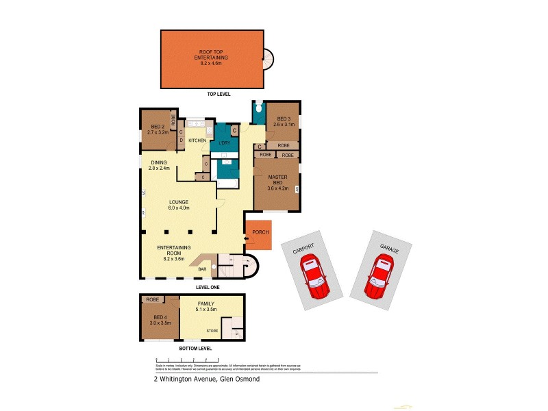 2 Whitington Avenue, Glen Osmond SA 5064 Floorplan