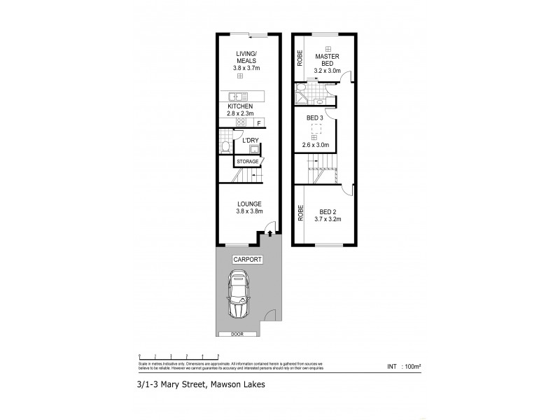 3/1-3 Mary Street, Mawson Lakes SA 5095 Floorplan