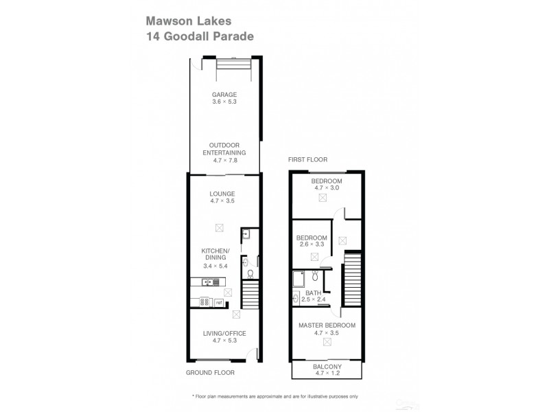 14 Goodall Parade, Mawson Lakes SA 5095 Floorplan